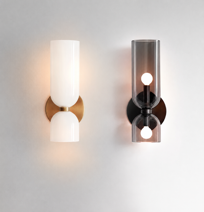 Linear Fluted Glass Wall Sconce