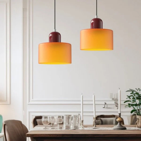 Nordic Morandi Cylinder Glass Pendant Light S66