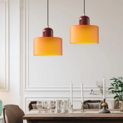 Nordic Morandi Cylinder Glass Pendant Light S66