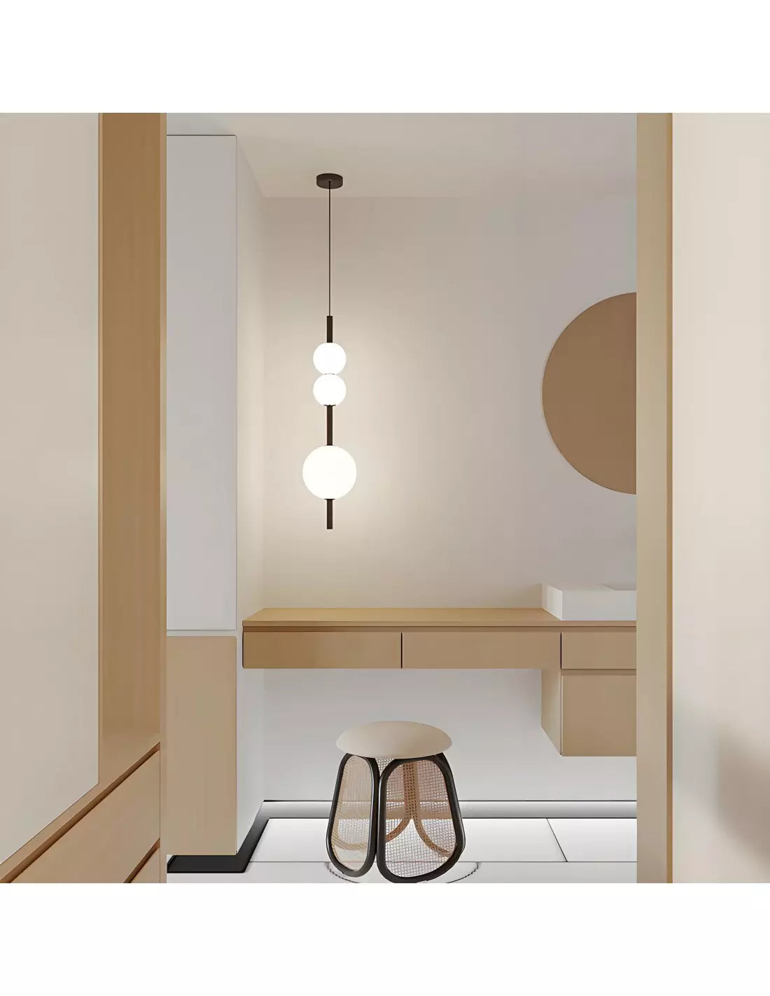 Vertical Glass Pendant Light