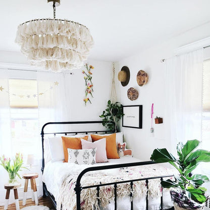 Multicolor Tassel Chandelier warm glow UAE interior