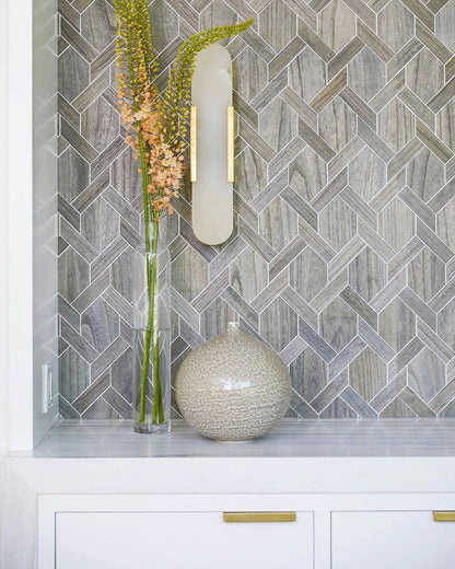 Geometric Alabaster Wall Sconce