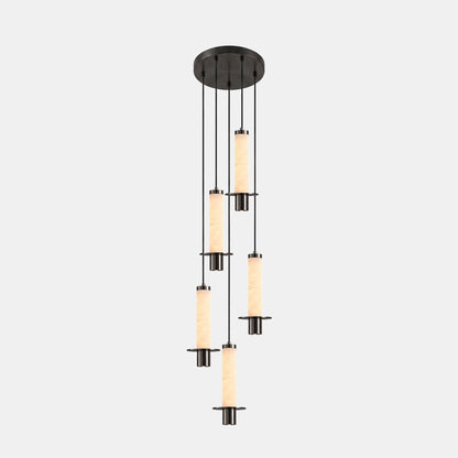 Cylindrical Plinth Alabaster Pendant Lamp