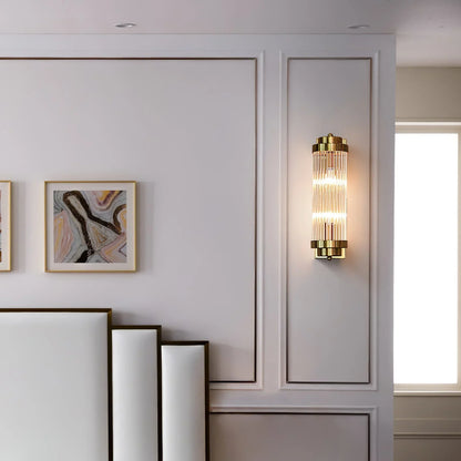 Pillar Offset Wall Lamp warm glow UAE hallway