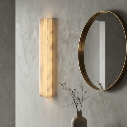 Colonna Fluted Alabaster Wall Sconce
