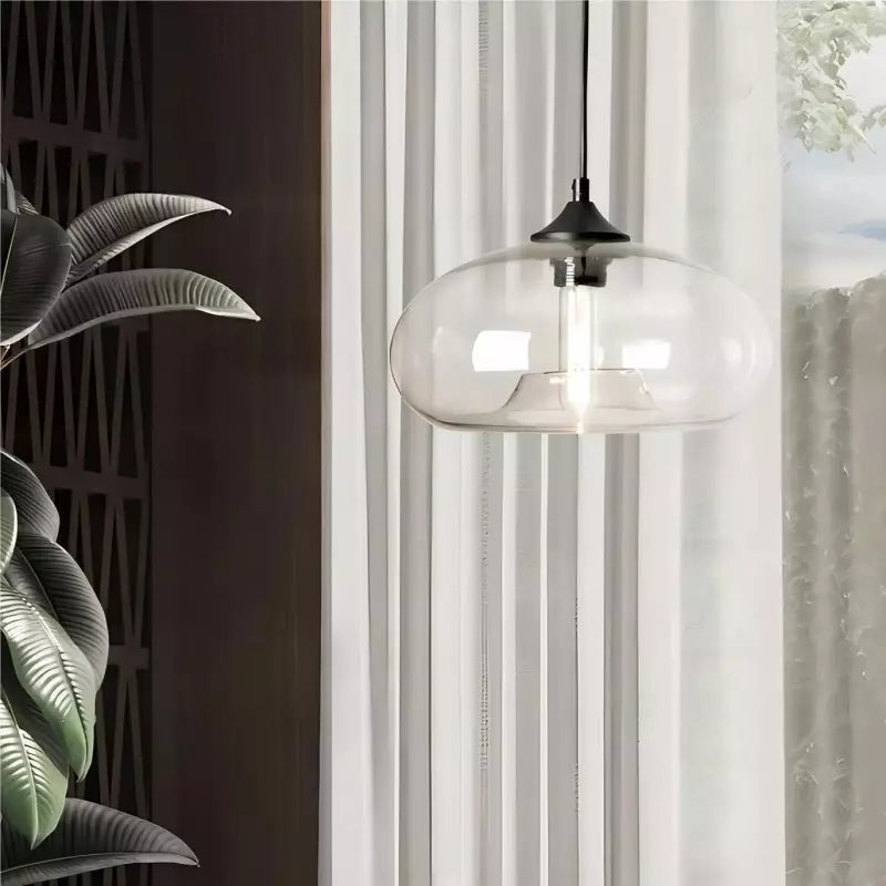 Doughnut glass pendant light