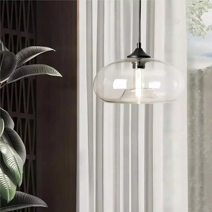 Doughnut glass pendant light