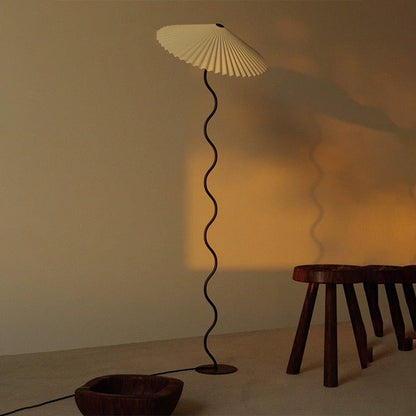 Squiggle Floor Lamp warm light corner Dubai apartment