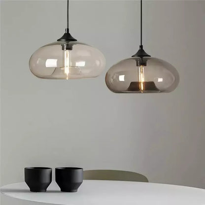 Doughnut glass pendant light