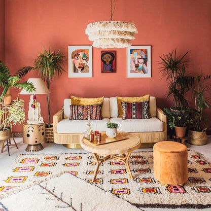 Multicolor Tassel Chandelier boho dining room Dubai