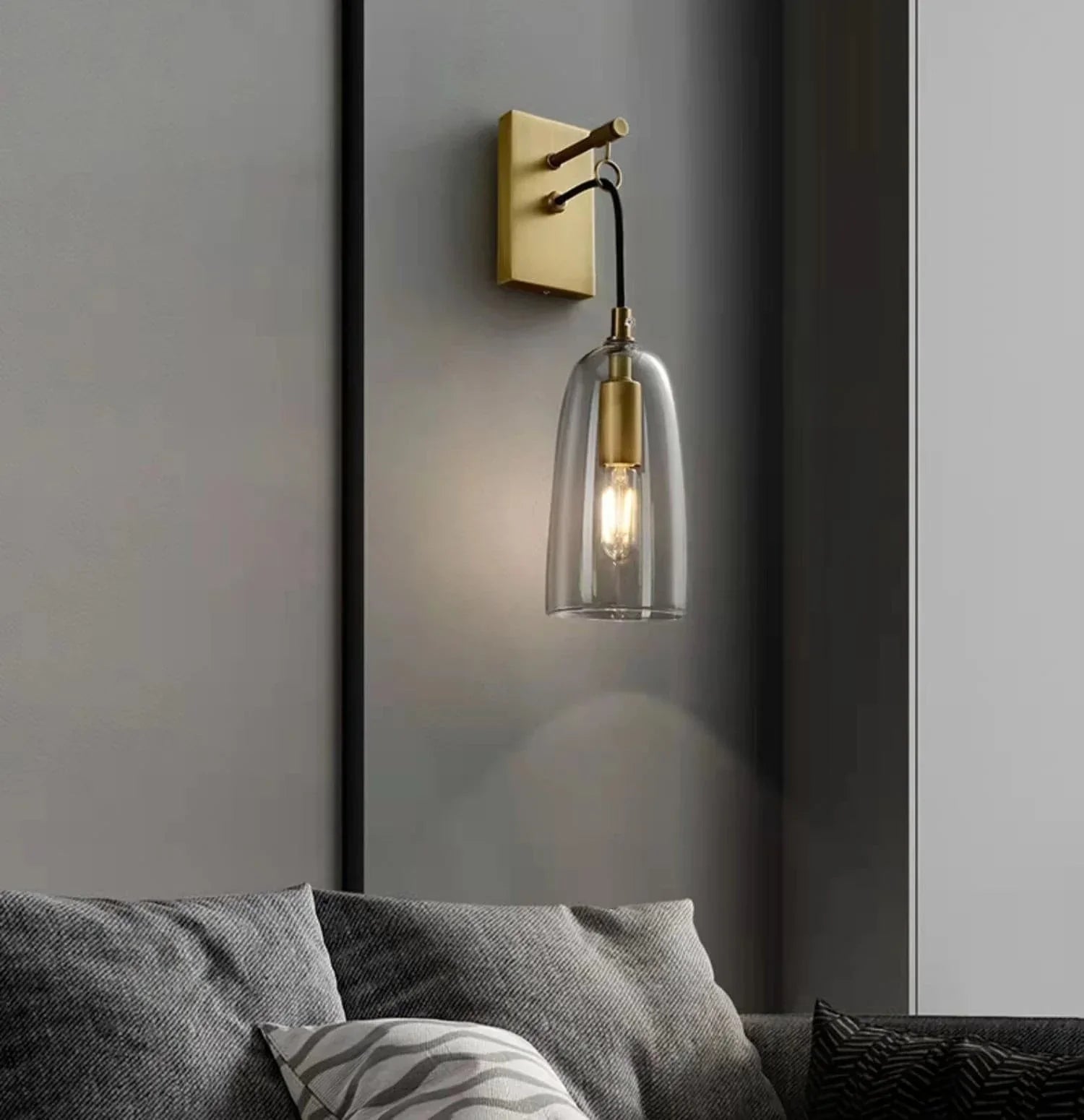 Lure Wall Sconce installed UAE living room wall