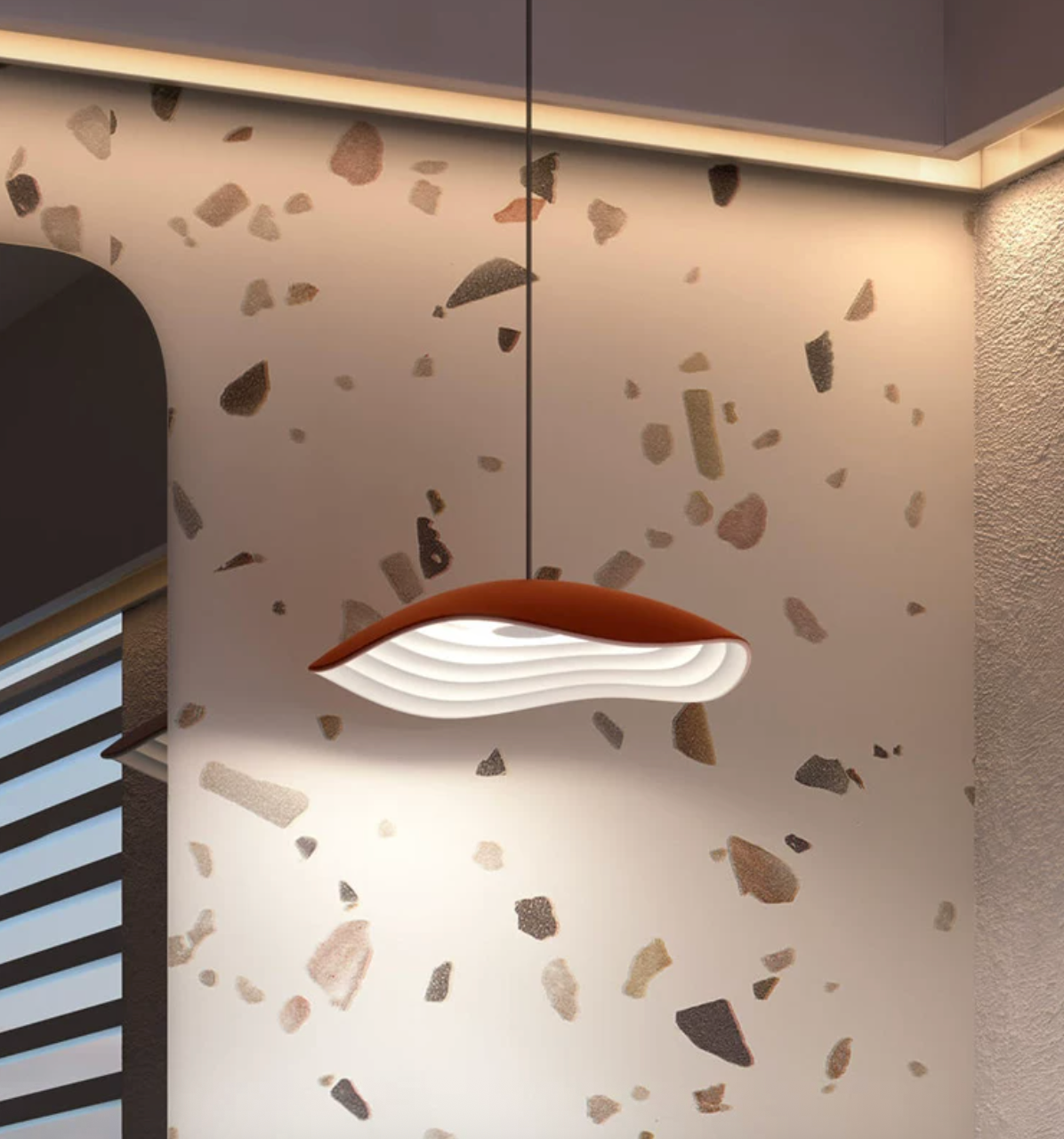 Wabi-Sabi Wavy Terraced Ricefields Pendant Light