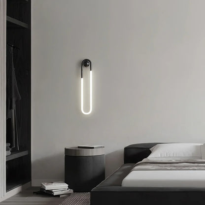 Rudi Loop Wall Lamp LED light emission close-up