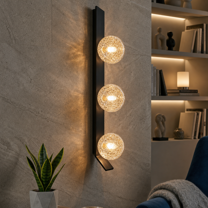 Cristallo Crackle Glass Wall Sconce