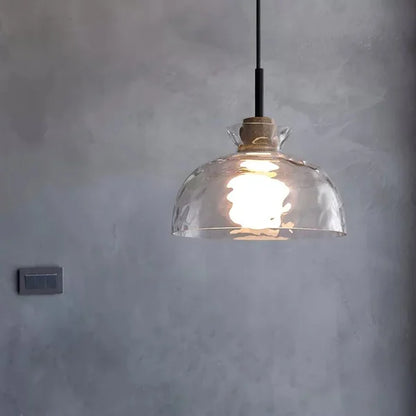 Modern Water Ripple Transparent Glass Pendant Lamp M16