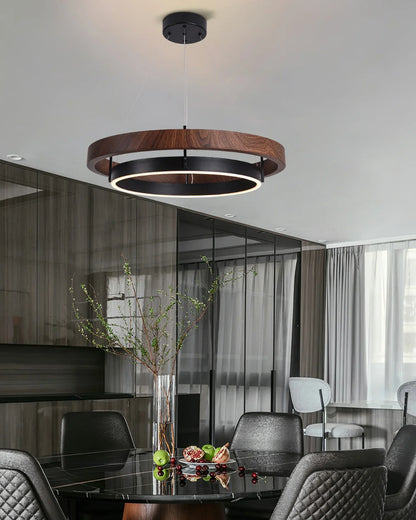 Ring Dunst Chandelier LED ring detail close-up