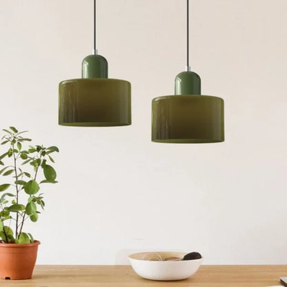 Nordic Morandi Cylinder Glass Pendant Light S66