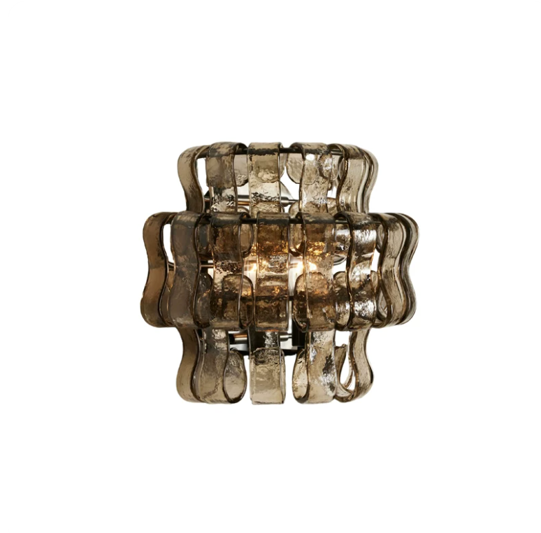 Onda Smoked Glass Wall Sconce