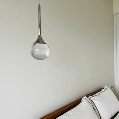 Moon Clear Glass Ball Pendant Light