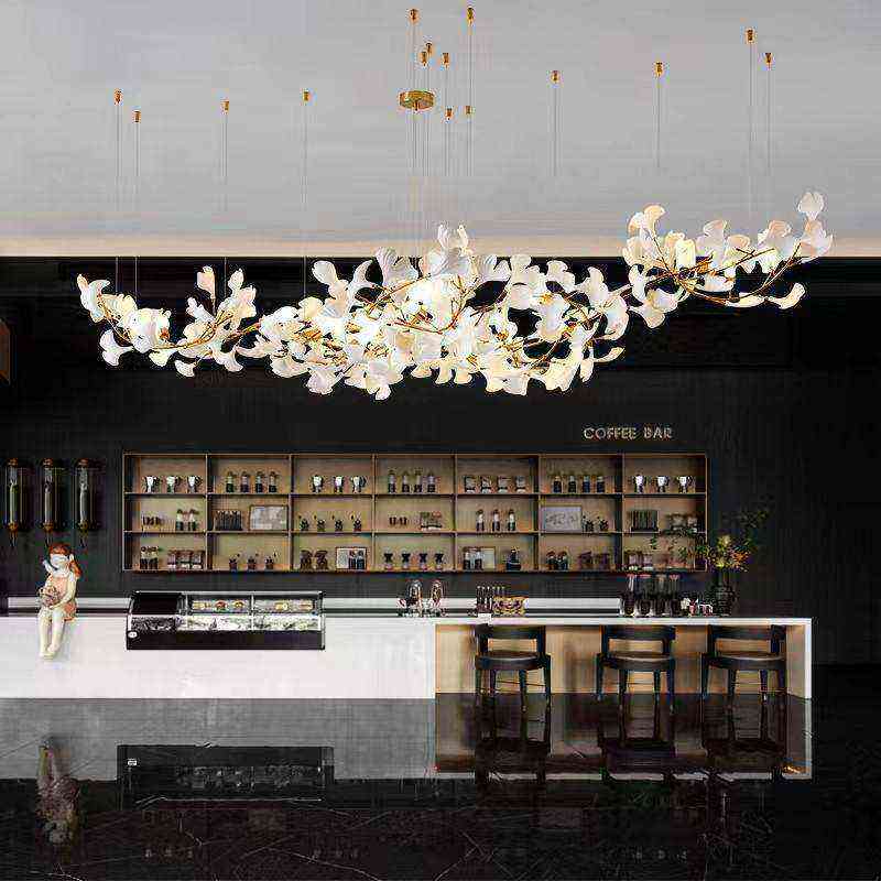 Extra Large Ceramic Leaf Tulip LED Chandelier