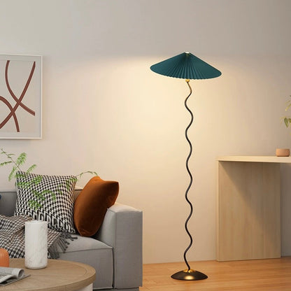 Squiggle Floor Lamp base and squiggle detail close-up