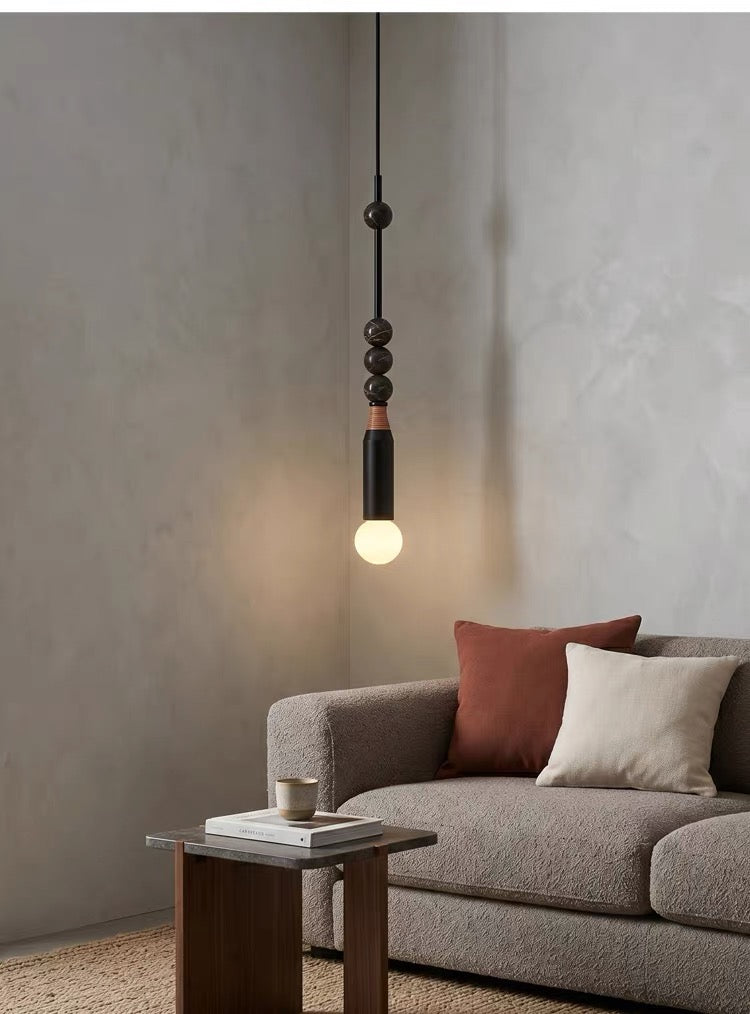 Atelier Marble & Brass Pendant Light