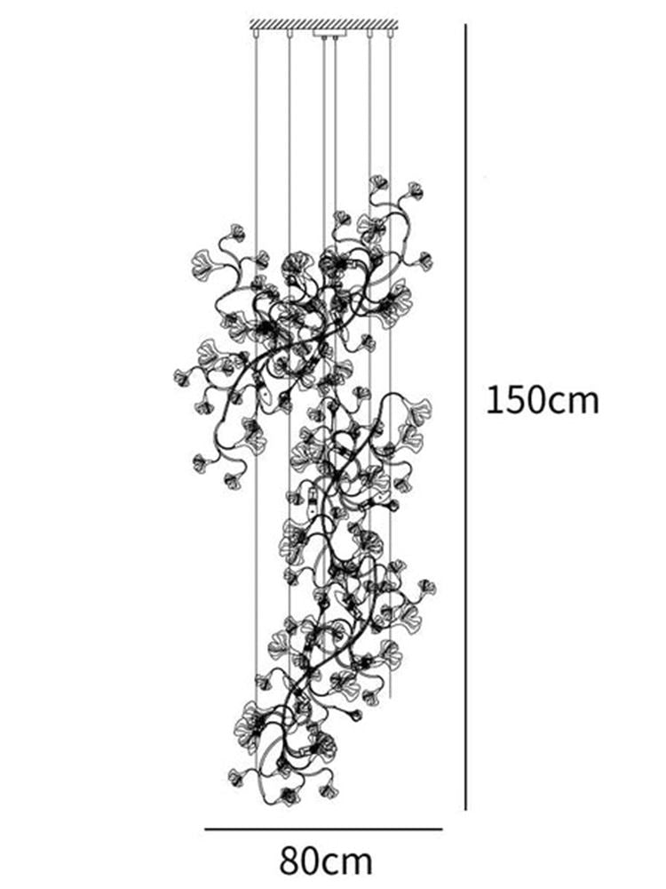 Extra Large Ceramic Leaf Tulip LED Chandelier