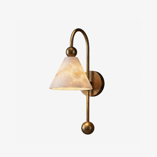 Holloway Antique Bronze Cone Alabaster Sconce