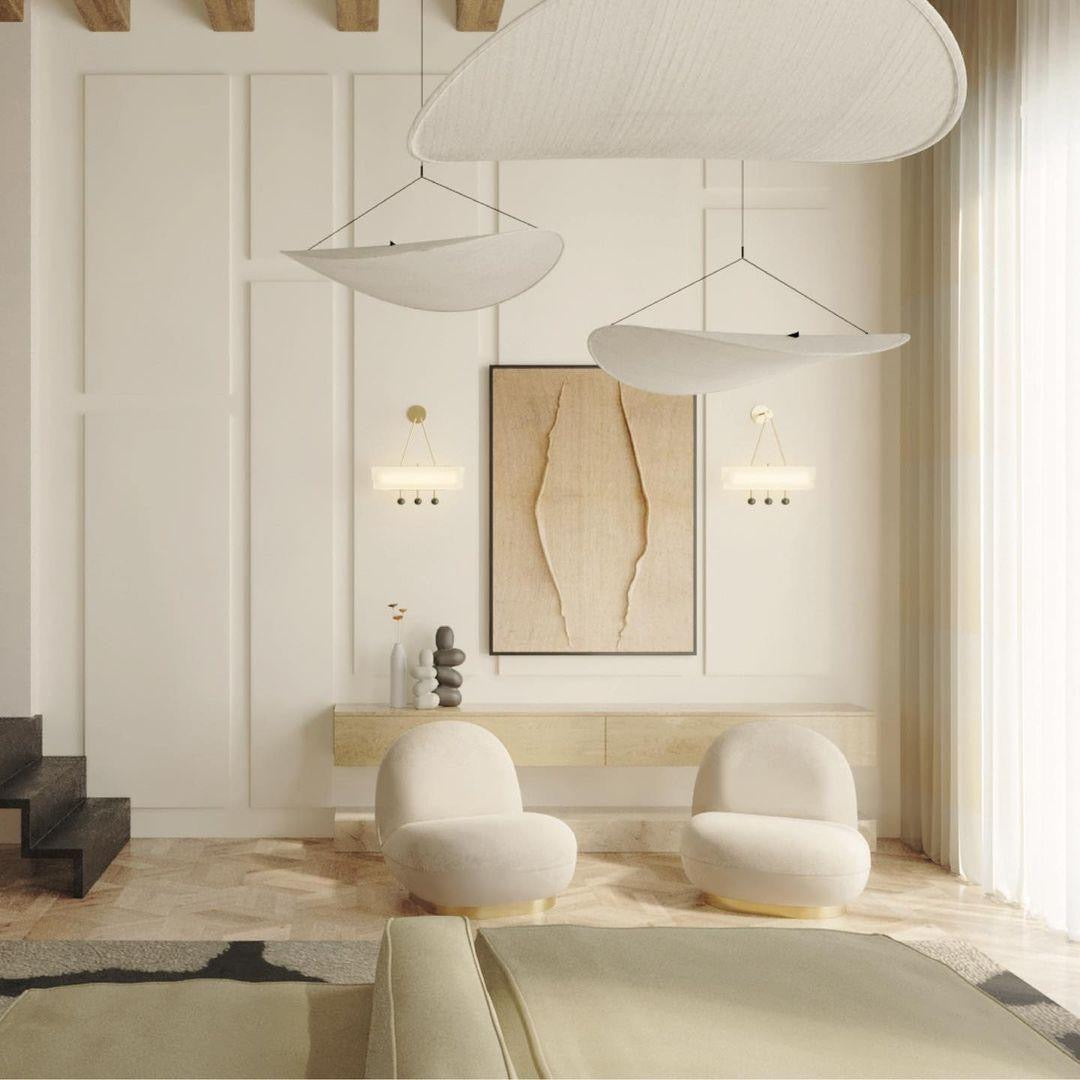 Tyvek Tense Pendant Lamp large 27.6 inch size ceiling