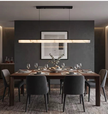 Plana Faux Alabaster Linear Pendant