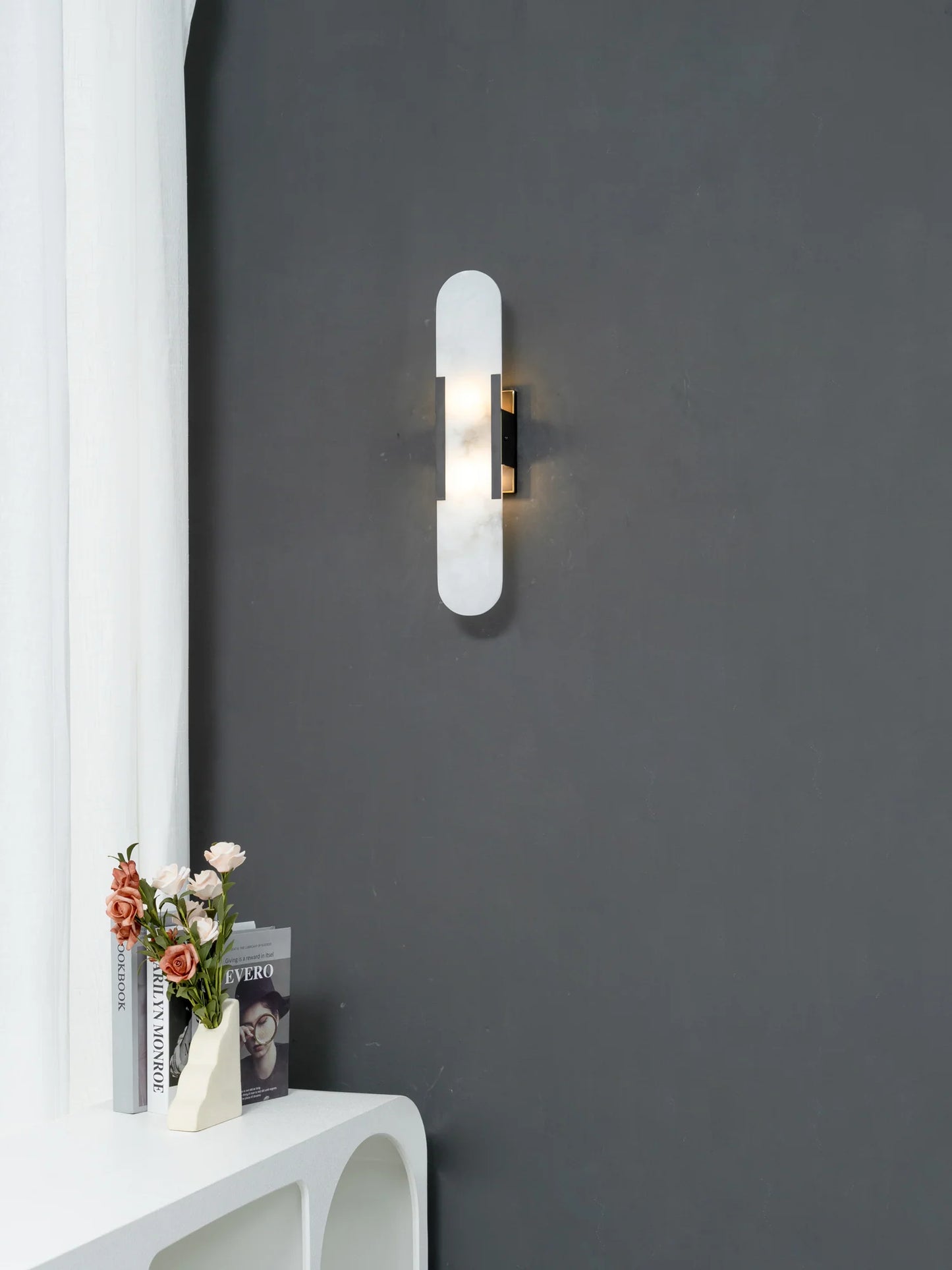 Geometric Alabaster Wall Sconce