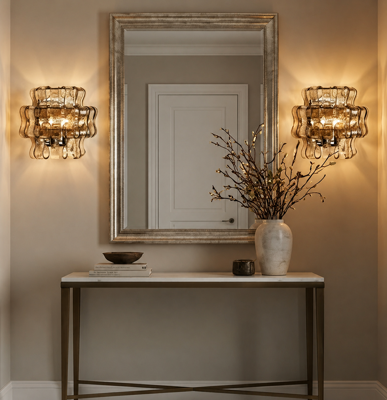 Onda Smoked Glass Wall Sconce