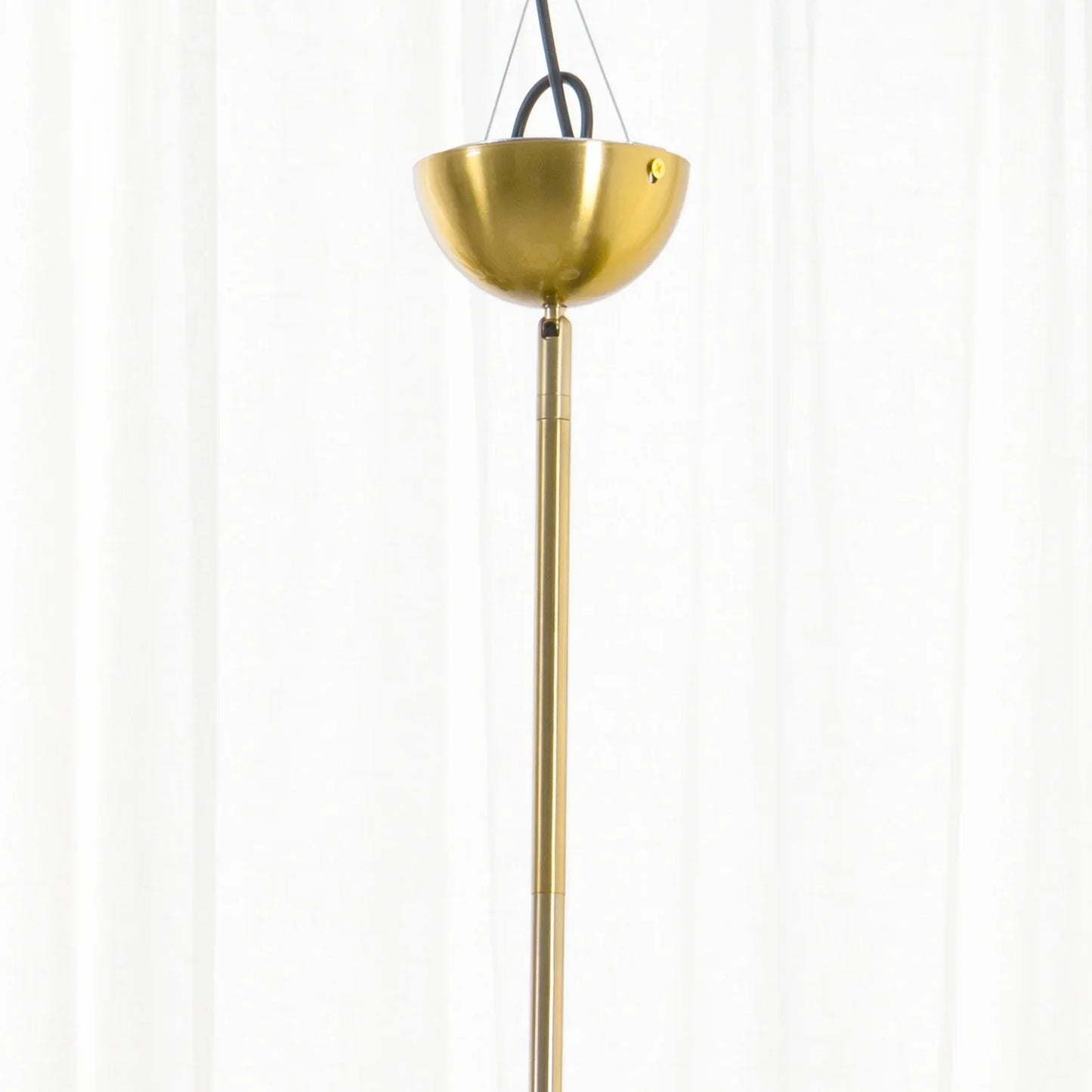 Gooseneck Chandelier ceiling mount and arms detail