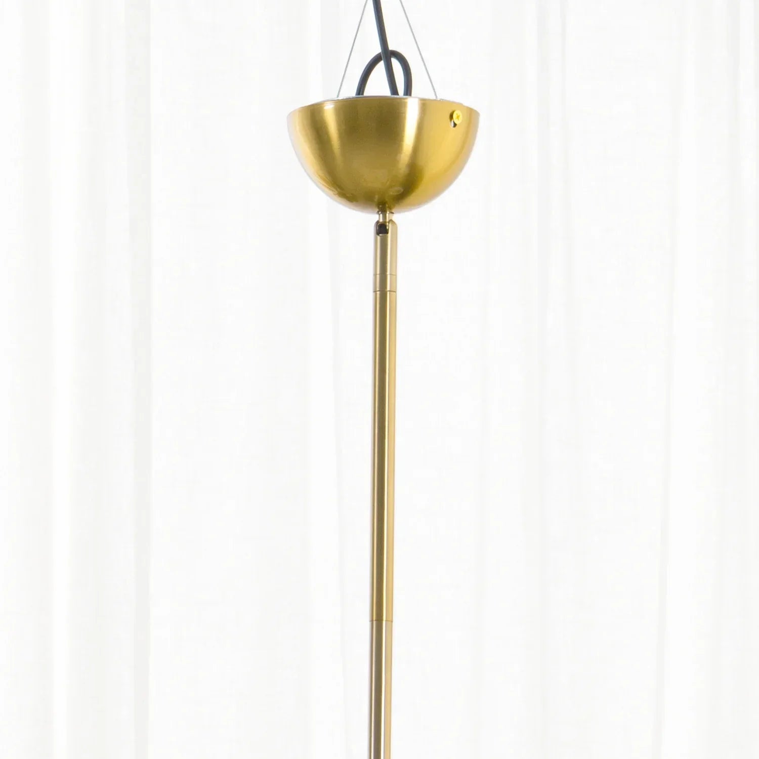 Gooseneck Chandelier ceiling mount and arms detail