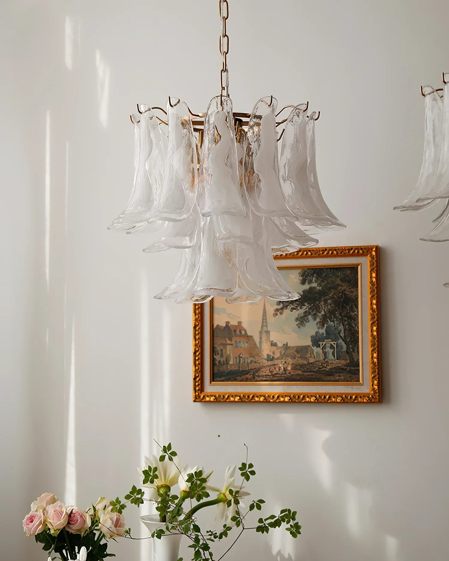 Murano Chandelier E14 bulb holder close-up