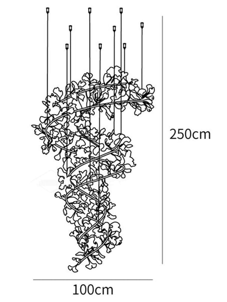 Extra Large Ceramic Leaf Tulip LED Chandelier