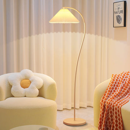 Crescini Pleated Floor Lamp full height 59.8 inch view