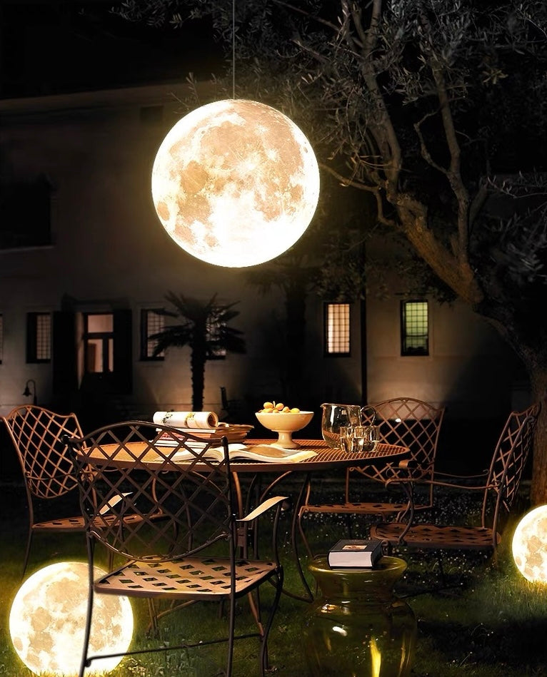 Selene Lunar Textured Outdoor Chandelier