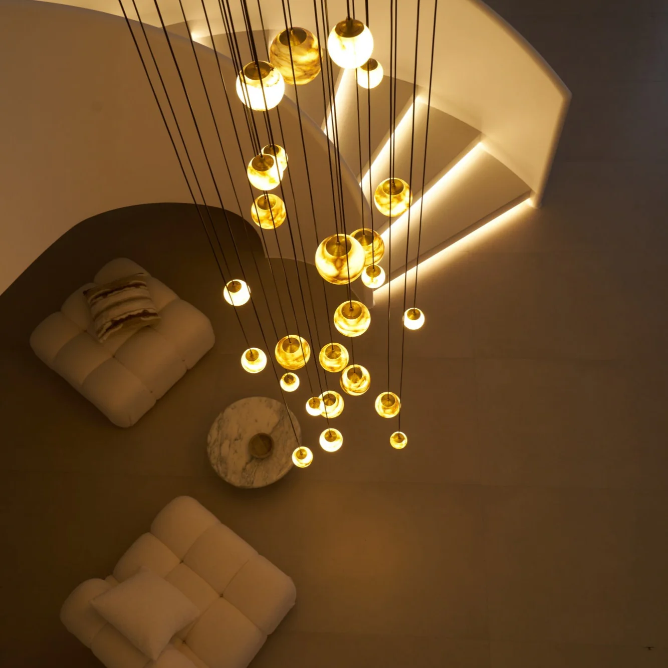 Cascading Art Statement Chandelier