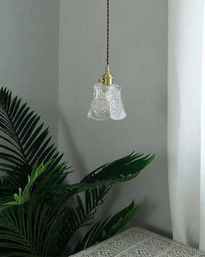 Vintage Clear Glass Pendant Lamp