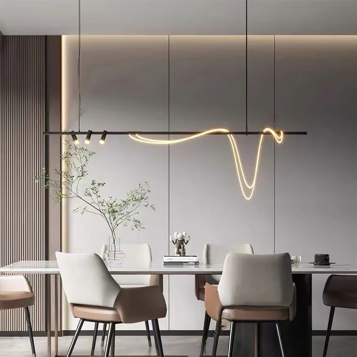 Tracer Chandelier 59 inch length full view