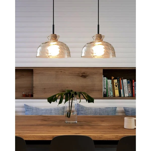 Modern Water Ripple Transparent Glass Pendant Lamp M16