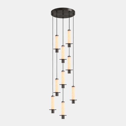 Cylindrical Plinth Alabaster Pendant Lamp
