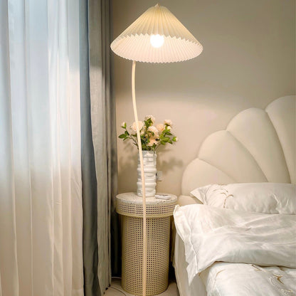 Crescini Pleated Floor Lamp fabric texture close-up