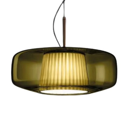 Plisse Pleated  Glass Pendant Light