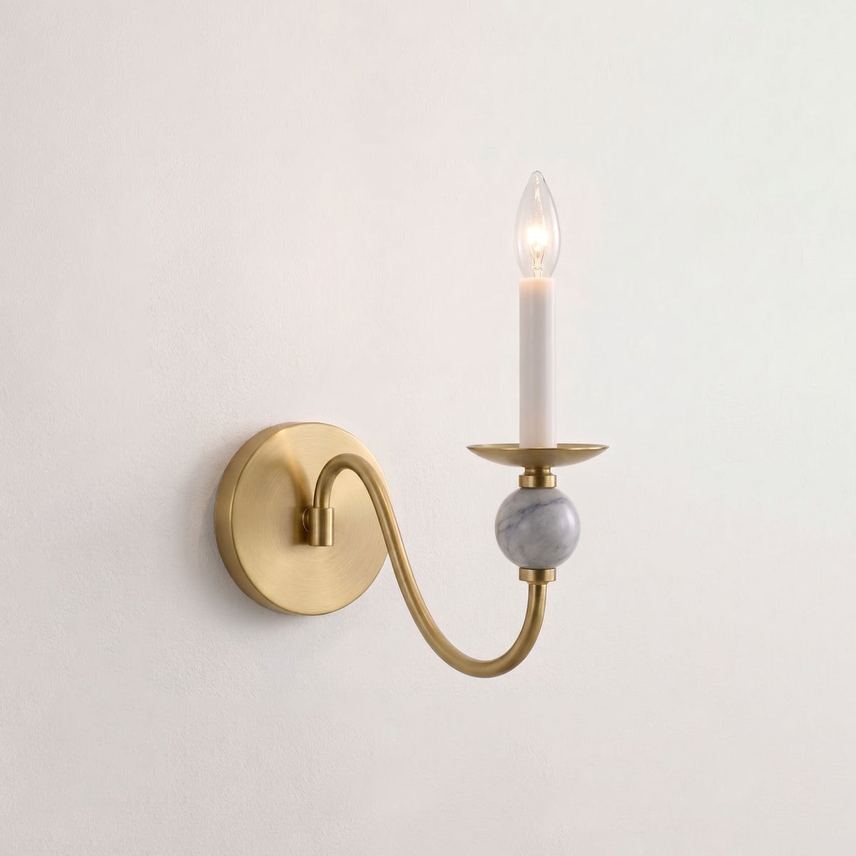 Adair Marble Ball Alabaster Sconce