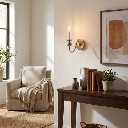 Adair Marble Ball Alabaster Sconce