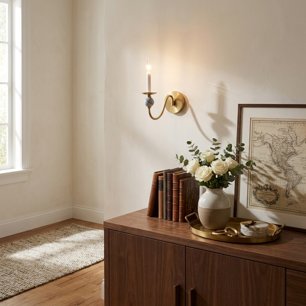 Adair Marble Ball Alabaster Sconce