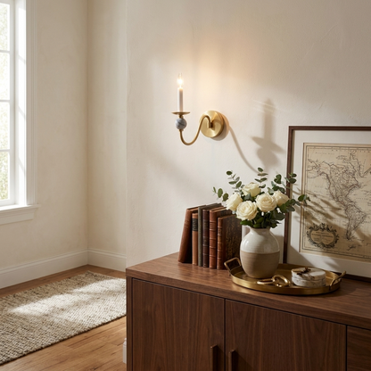 Adair Marble Ball Alabaster Sconce