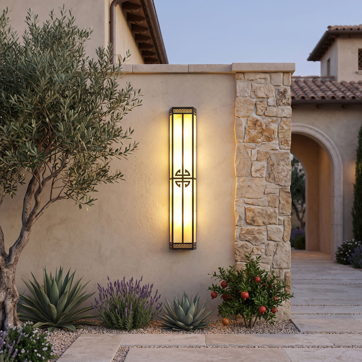 After Hours Outdoor Alabaster Wall Light